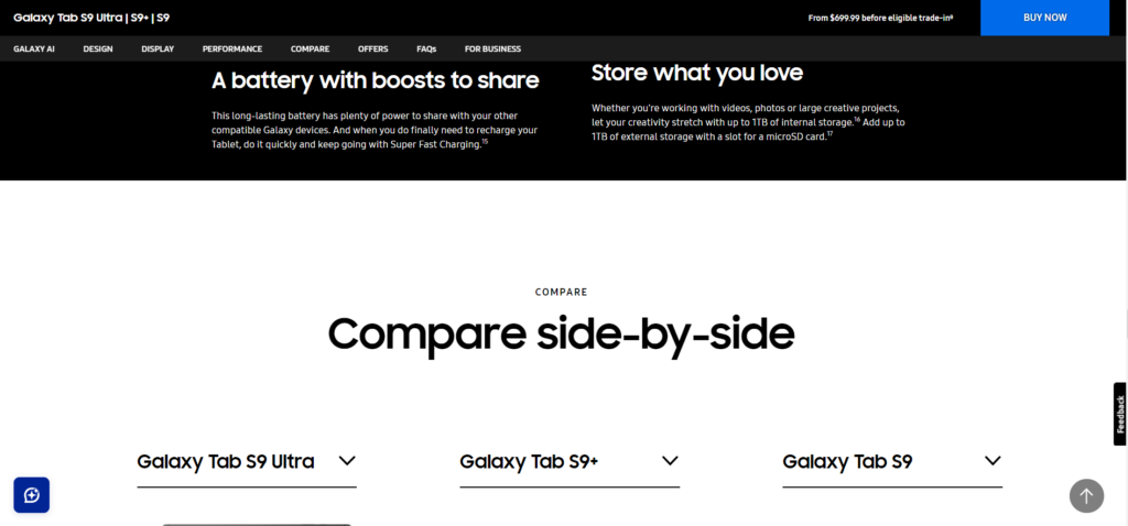 compare Galaxy Tap S9 Ultra
